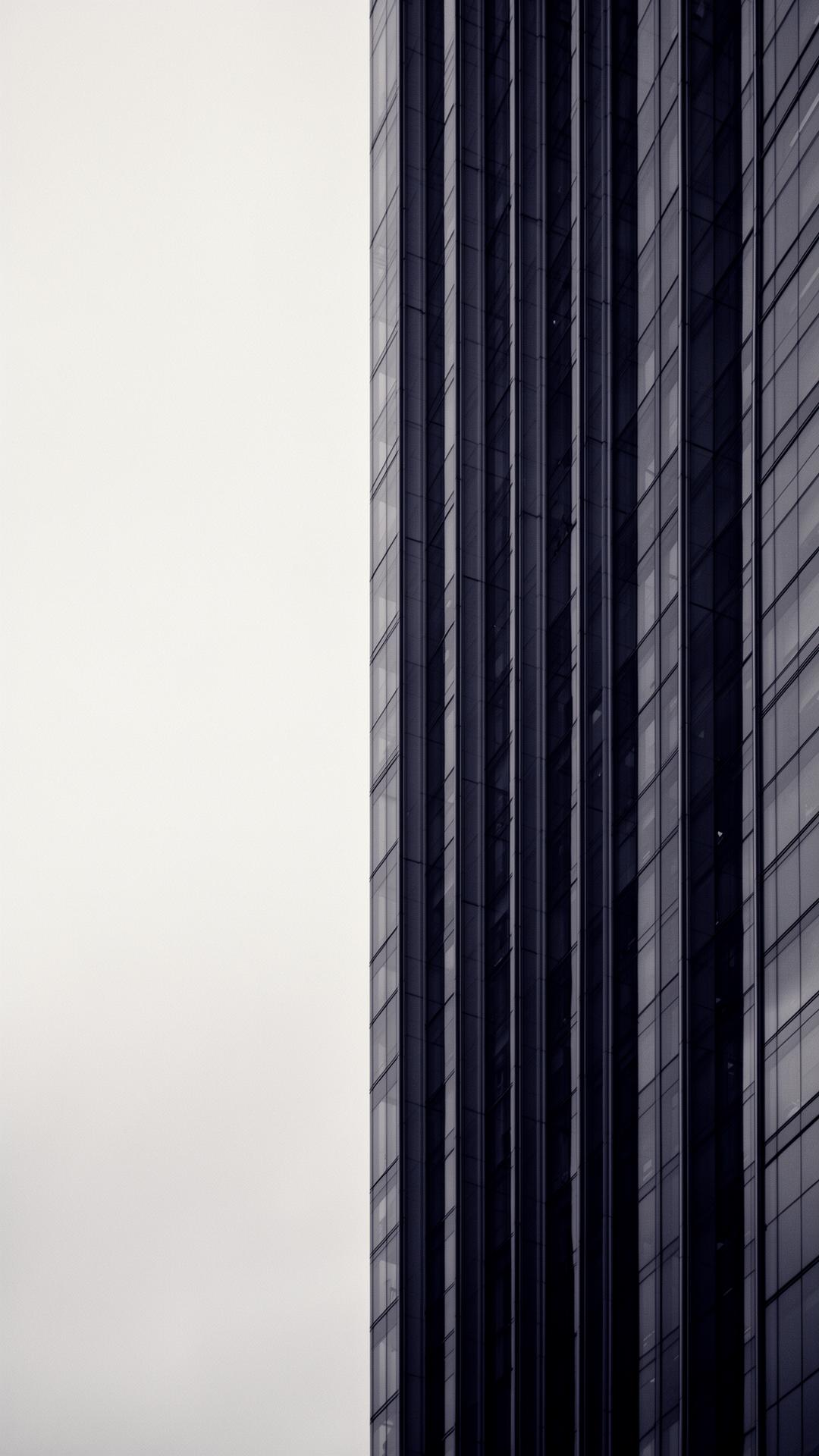Modern bank tower facade